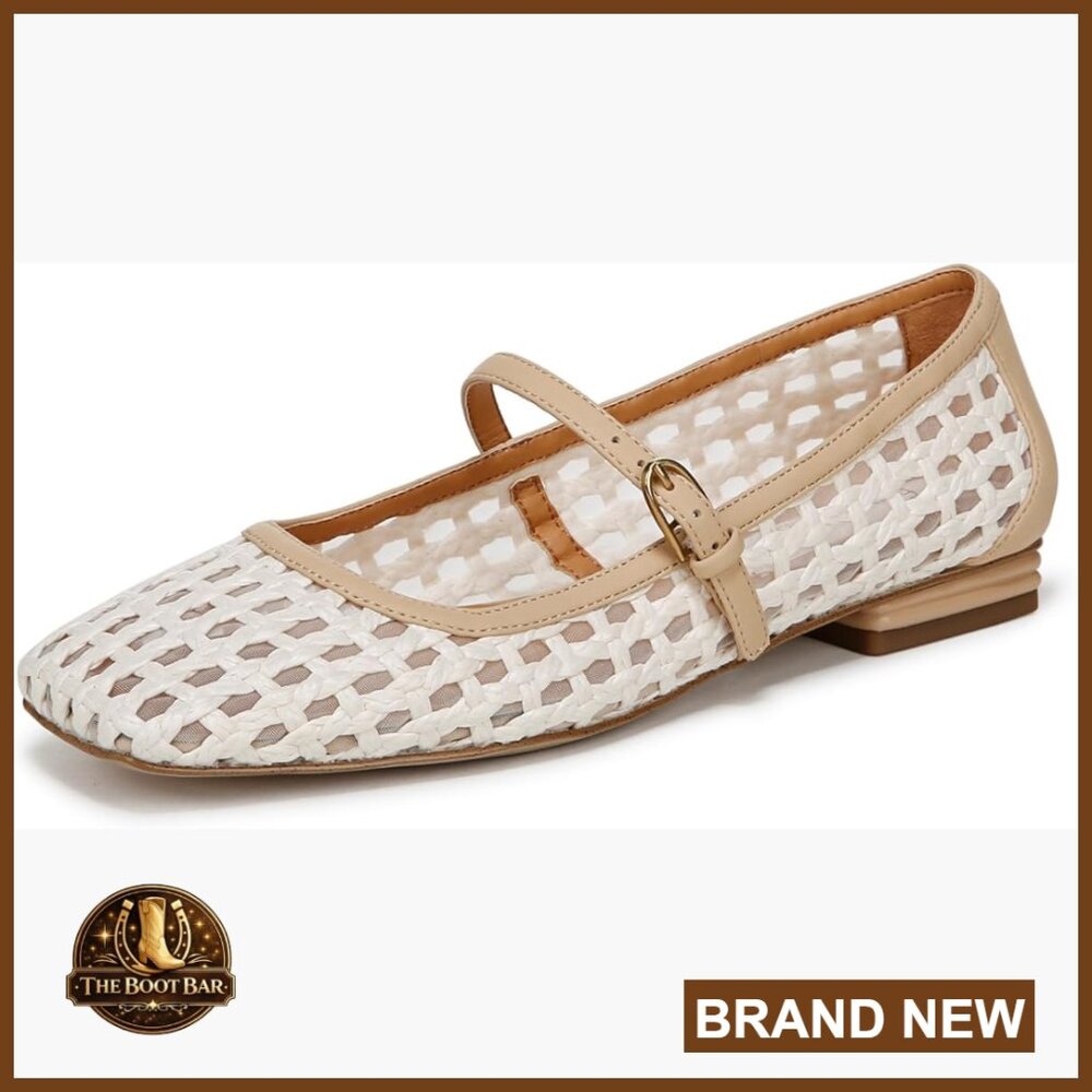 Platform Ballet Flats with Adjustable Buckle Ankl… - image 1